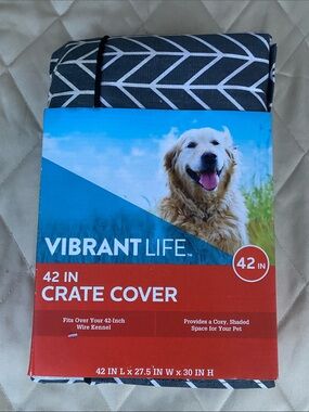 Vibrant Gray Chevron Dog Crate Cover